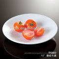 Runde weißes Porzellan tiefe Suppe Platte